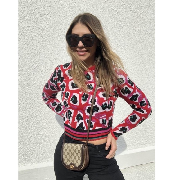 Diane von Furstenberg $398 Harrison Crewneck Pullover Sweater XS Red Wool Blend - Picture 13 of 16